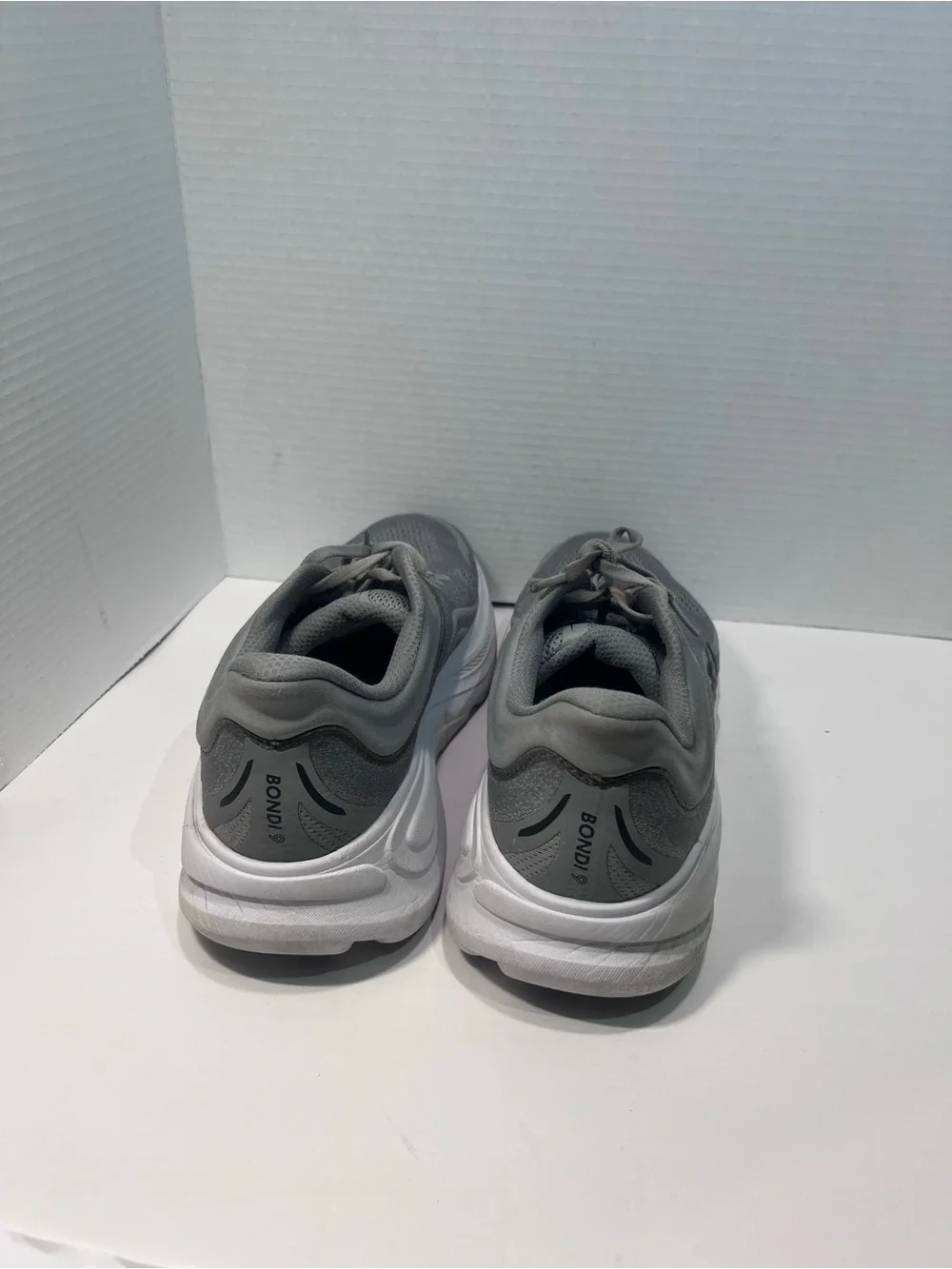 Hoka Grey Athletic Running Sneakers with White Midsole